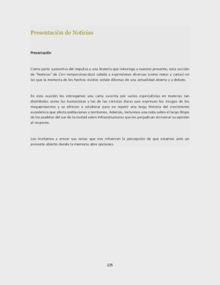 Presentación de noticias