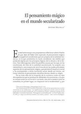 El pensamiento mágico en el mundo secularizado