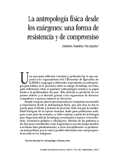 La antropología física desde los márgenes: una forma de resistencia y de compromiso