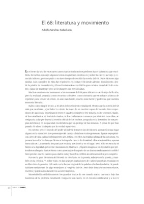 El 68: literatura y movimiento
