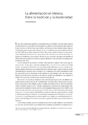 La alimentación en México. Entre la tradición y la modernidad