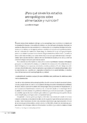 ¿Para qué sirven los estudios antropológicos sobre alimentación y nutrición?