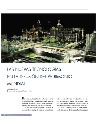 Las nuevas tecnologías en la difusión del Patrimonio Mundial