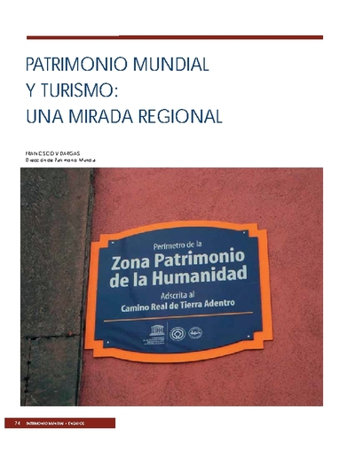 Patrimonio mundial y turismo: una mirada regional