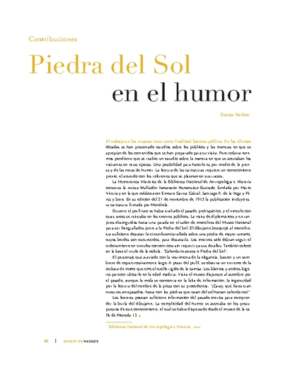 Piedra del Sol en el humor