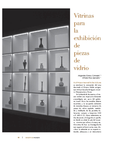 Vitrinas para la exhibición de piezas de vidrio