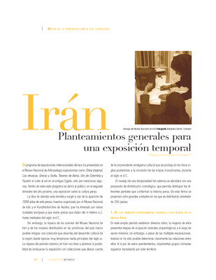 Irán. Planteamientos generales para una exposición temporal