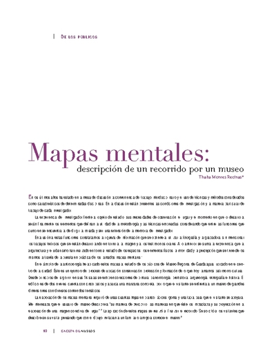 Mapas mentales: descripción de un recorrido por un museo