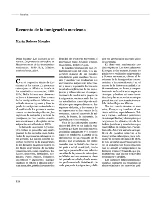 Recuento de la inmigración mexicana