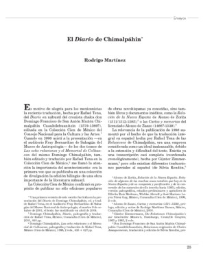 El Diario de Chimalpáhin