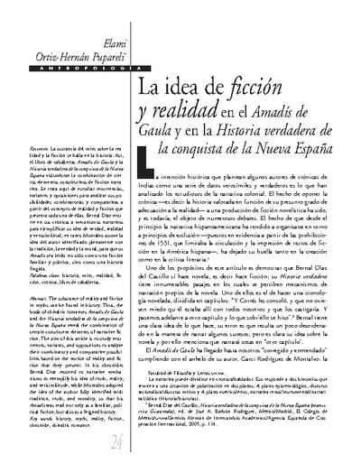 La idea de ficción y realidad en el Amadís de Gaula y en la Historia verdadera de la conquista de la Nueva España
