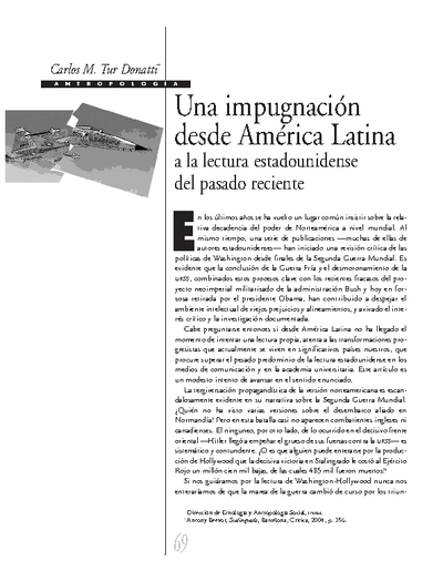 Una impugnación desde América Latina a la lectura estadounidense del pasado reciente