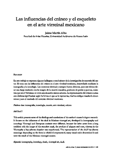 Las influencias del cráneo y el esqueleto en el Arte Virreinal mexicano