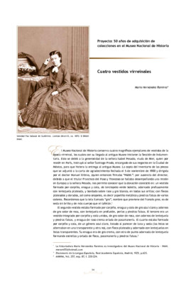 Cuatro vestidos virreinales