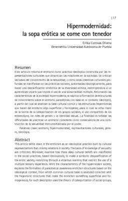 Hipermodernidad: la sopa erótica se come con tenedor
