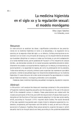 La medicina higienista en el siglo XIX y la regulación sexual: el modelo monógamo