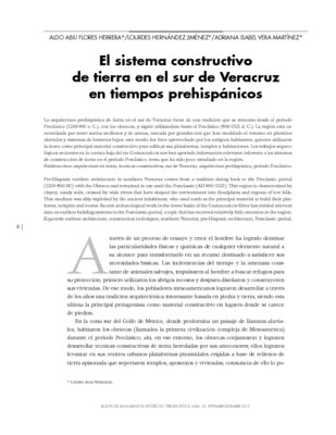 El sistema constructivo de tierra en el sur de Veracruz en tiempos prehispánicos