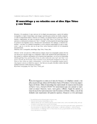 El murciélago y su relación con el dios Xipe Tótec y con Venus