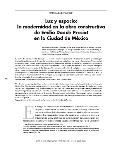 Luz y espacio: la modernidad en la obra constructiva de Emilio Dondé Preciat en la Ciudad de México