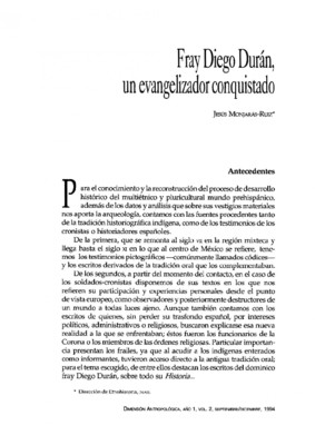 Fray Diego Durán, un evangelizador conquistado
