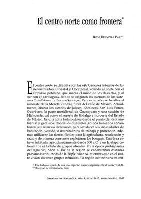 El Centro norte como frontera