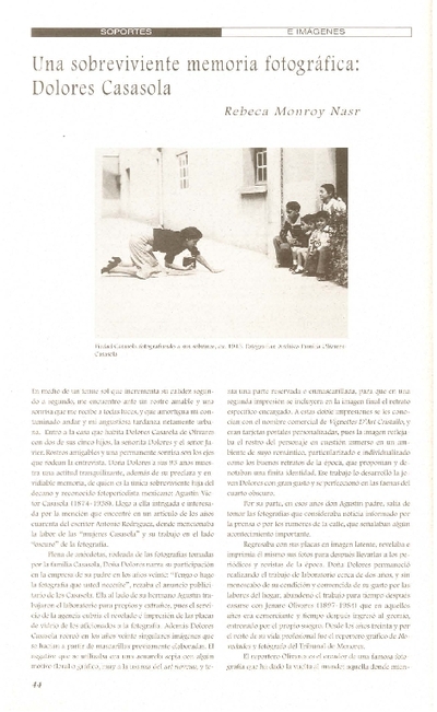 Una sobreviviente memoria fotográfica: Dolores Casasola