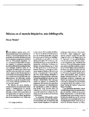 México en el mundo hispánico, una biblografía
