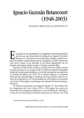 Ignacio Guzmán Betancourt (1948-2003)