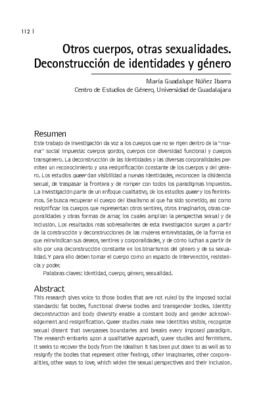 Otros cuerpos, otras sexualidades. Deconstrucción de identidades y género