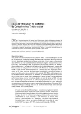 Hacia la validación de Sistemas de Conocimiento Tradicionales