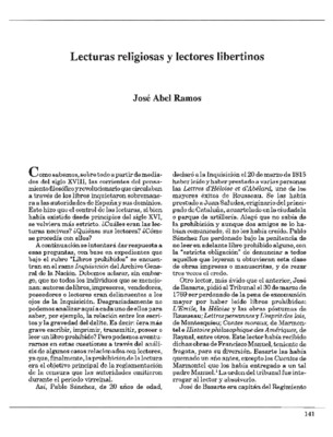 Lecturas religiosas y lectores libertinos