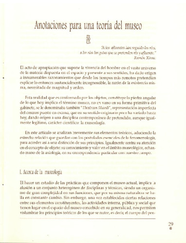 Anotaciones para una teoría del museo