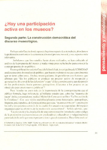 ¿Hay una participación activa en los museos?