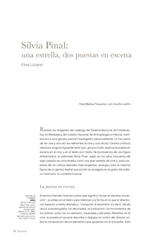 Silvia Pinal. Una estrella, dos puestas en escena