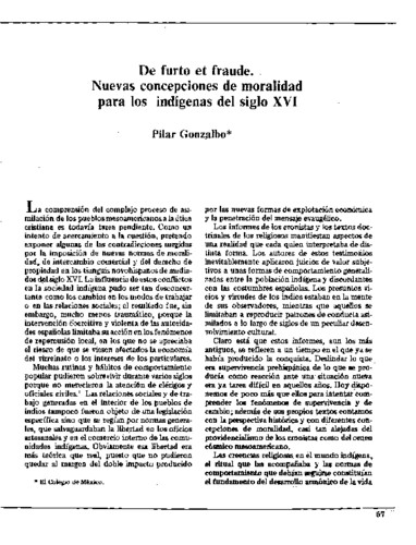 De furto et fraude. Nuevas concepciones de moralidad para los indígenas del siglo XVI