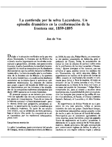 La contienda por la selva Lacandona. Un episodio dramático en la conformación de la frontera sur, 1859-1895