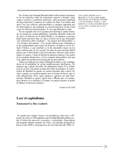 Leer el capitalismo. (El Mediterráneo en los tiempos de Braudel)