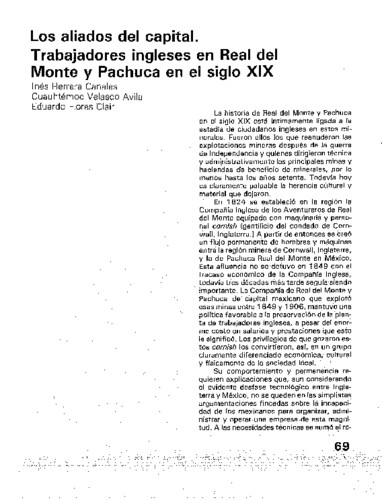 Los aliados del capital. Trabajadores ingleses en Real del Monte y Pachuca en el siglo XIX