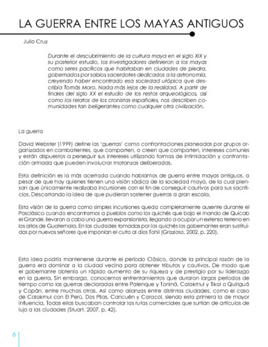 La guerra entre los mayas antiguos