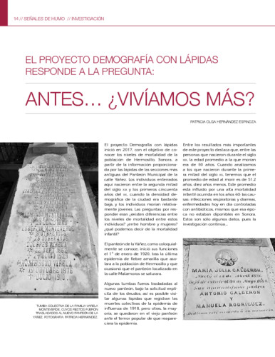 El proyecto Demografía con lápidas responde a la pregunta: Antes… ¿Vivíamos más?