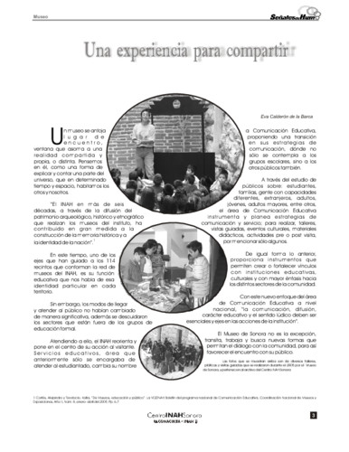 Una experiencia para compartir