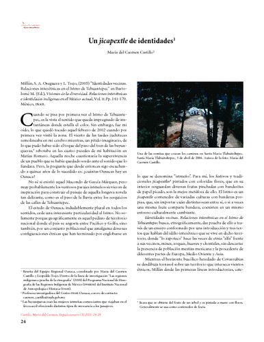 Un jicapextle de identidades