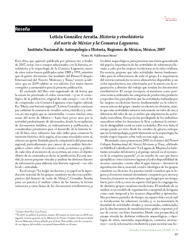 Leticia González Arriata. Historia y Etnohistoria del Norte de México y la Comarca Lagunera. Instituto Nacional de Antropología e Historia, Regiones de México, México, 2007