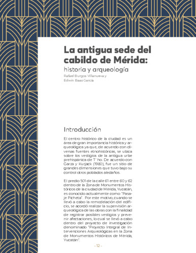 La antigua sede del cabildo de Mérida: historia y arqueología