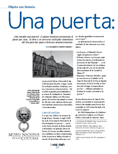 Objeto con historia.Una puerta: muchas historias
