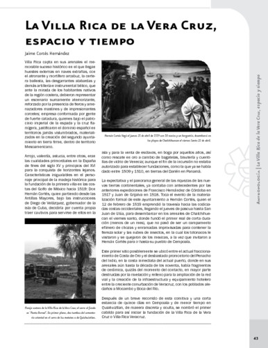 La Villa Rica de la Vera Cruz, espacio y tiempo