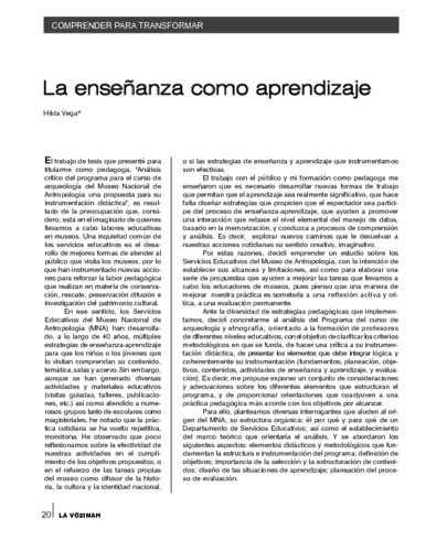 Comprender para transformar. La enseñanza como aprendizaje