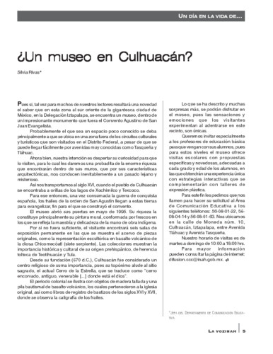 Un día en la vida de... ¿Un museo en Culhuacán?