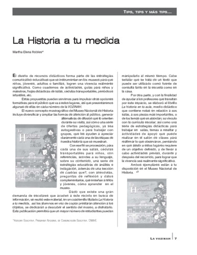 Tips, tips y más tips... La Historia a tu medida