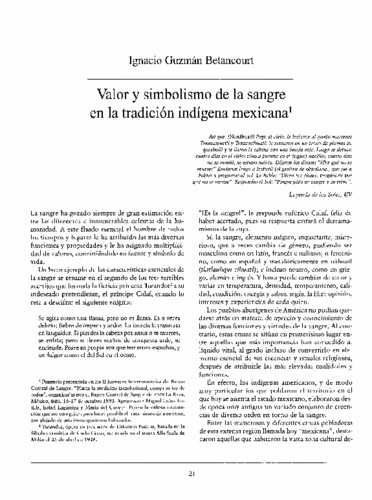 Valor y simbolismo de la sangre en la tradición indígena mexicana